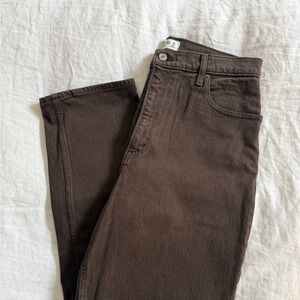 Abercrombie Curve Love Brown 90s Straight Ultra High Rise SIZE 30/10r
